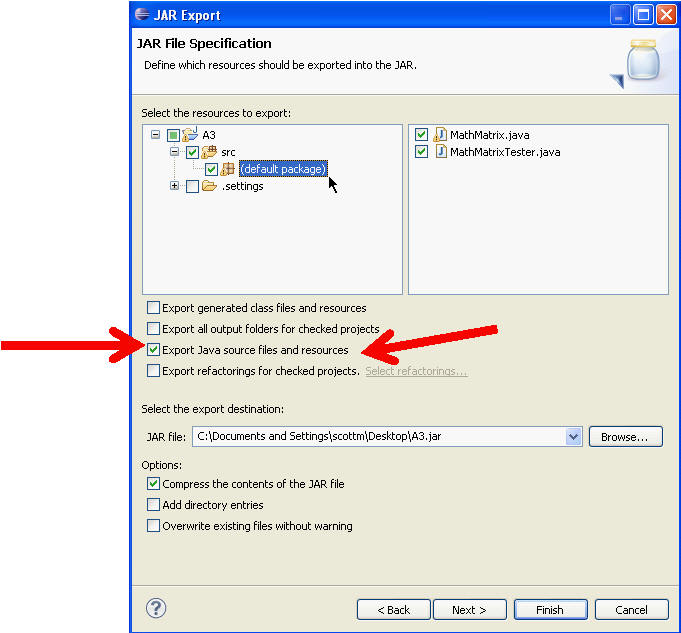 Creating a jar File in Eclipse